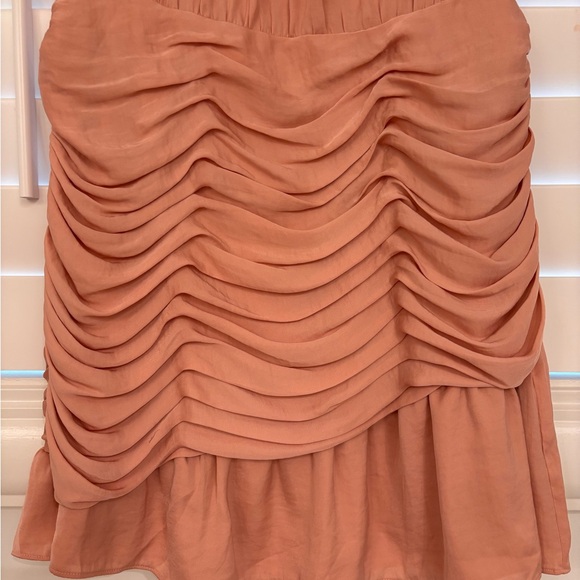 Naked Zebra Peach Ruched Mini Dress - Picture 4 of 8